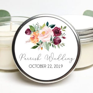 Bulk Set of Custom Wedding Favor Candles | Candle Wedding Favors | Wedding Gift for Guests | Custom Candle Favor | Personalized Party Favors