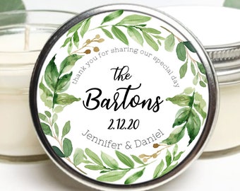 Wedding Favor Candles | Bulk Mason Jar Favors | Botanical Favors | Wedding Candle Favor | Custom Wedding Favor | Shower Favor | Custom Favor