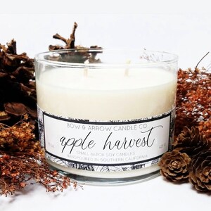 Apple Scented 15 oz Soy Candle | Double Wick Candle | Fall Candle | Apple Candle | Autumn Scents | Apple Harvest Candle | Eco-Friendly Gift