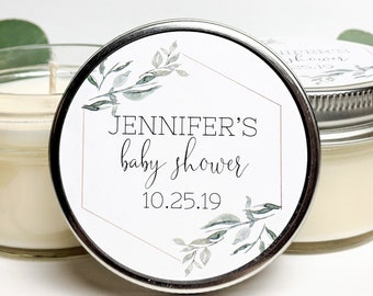 Custom Baby Shower Candle Favors | Bulk Wedding Favors | Customized Gift For Guests | Bridal Shower Gift | Custom Soy Candle Favors