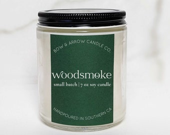 Sojakerze Woodsmoke Duft | 7 g Behälterkerze | Feuersiduft | Maskuline Kerze | Duft Sojakerze | Lagerfeuer Rauchkerze