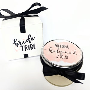 Bridesmaid Favor | Bridesmaid Candle | Bridesmaid Gift | Wedding Favors | Bride Tribe Soy Candle | Maid Of Honor Gift | Bridesmaid Proposal