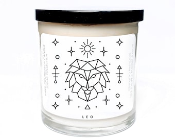 Soy Candle Zodiac Collection | Astrology Candles | Constellation Candle | Soy Candles | Leo Candle | Celestial Gift Idea | Zodiac Signs