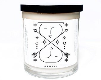 Soy Candle Zodiac Collection | Astrology Candles | Constellation Candle | Soy Candles | Gemini Candle | Celestial Gift Idea | Zodiac Signs