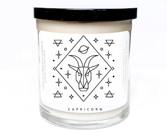 Soy Candle Zodiac Collection | Astrology Candles | Constellation Candle | Soy Candles | Capricorn Candle | Celestial Gift Idea | Zodiac Sign