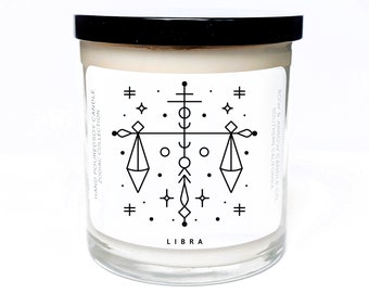 Soy Candle Zodiac Collection | Astrology Candles | Constellation Candle | Soy Candles | Libra Candle | Celestial Gift Idea | Zodiac Signs