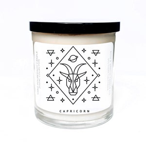 Soy Candle Zodiac Collection | Astrology Candles | Constellation Candle | Soy Candles | Capricorn Candle | Celestial Gift Idea | Zodiac Sign