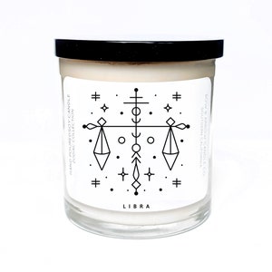 Soy Candle Zodiac Collection | Astrology Candles | Constellation Candle | Soy Candles | Libra Candle | Celestial Gift Idea | Zodiac Signs