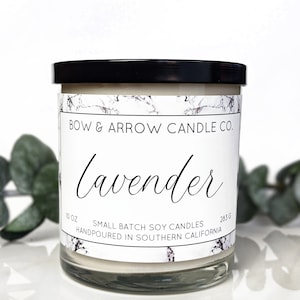 Soy Candle Lavender Scented | 10 oz Jar Candle | Lavender Scented | Floral Candle | Scented Soy Candle | Eco Friendly Gift | Lavender Candle