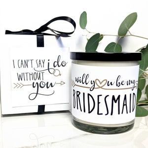 Bridesmaid Proposal Gift Candle | Will You Be My Bridesmaid | Bride Tribe Soy Candle | Bridesmaid Gift | Bridal Party Gift | Gift Under 25