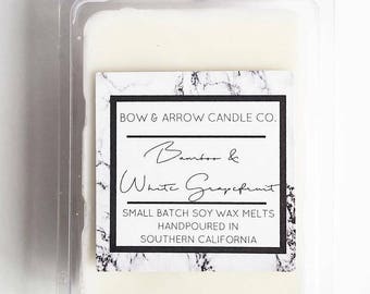 Bambú y pomelo blanco La cera de soja se derrite / Aroma de pomelo / Cera afrutada Se derrite / Cera de soja Se derrite / Tartas de cera / Idea de regalo / Cera perfumada Se derrite