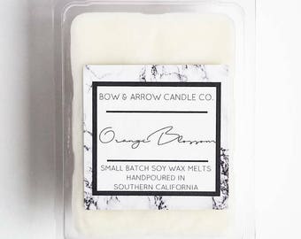 Cera de soja fundida con aroma a flor de naranja / Cera floral fundida / Cera de soja fundida / Tartas de cera / Idea de regalo / Cera de neroli fundida
