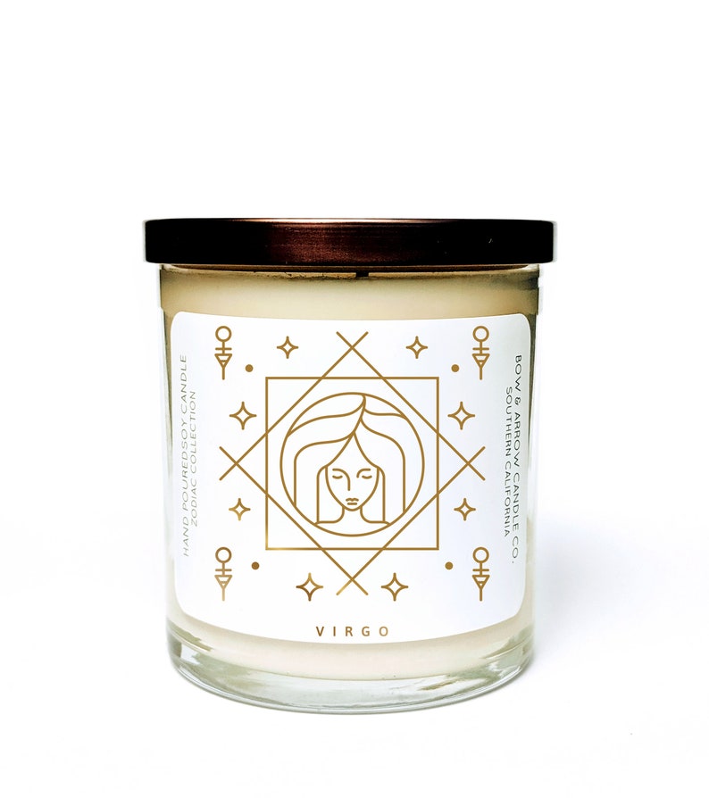 Virgo Candle Celestial Gift Idea Astrology Candles Soy Candles Zodiac Sign Constellation Candle Soy Candle Zodiac Collection