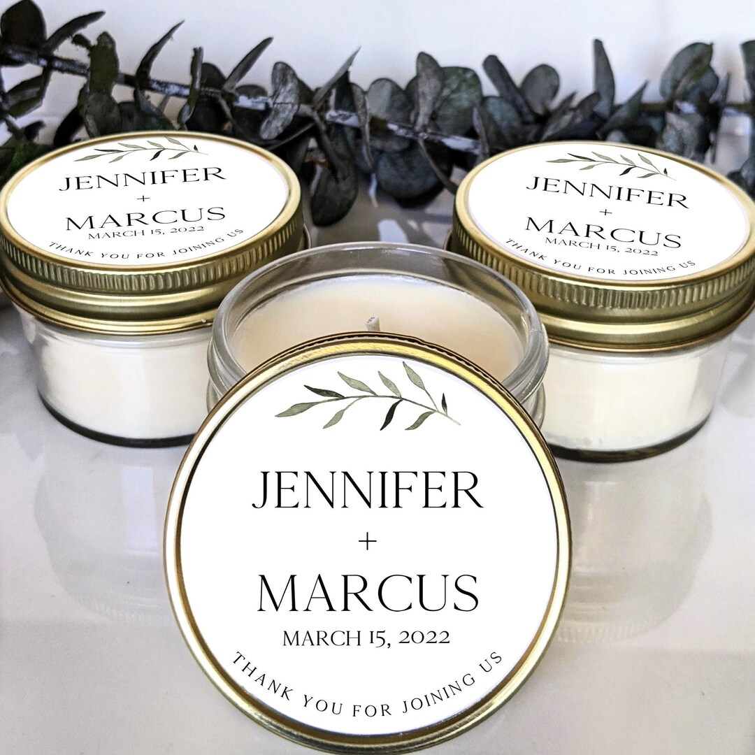 Bulk Custom Candle Wedding Favors | Personalized Gifts for Guests ...