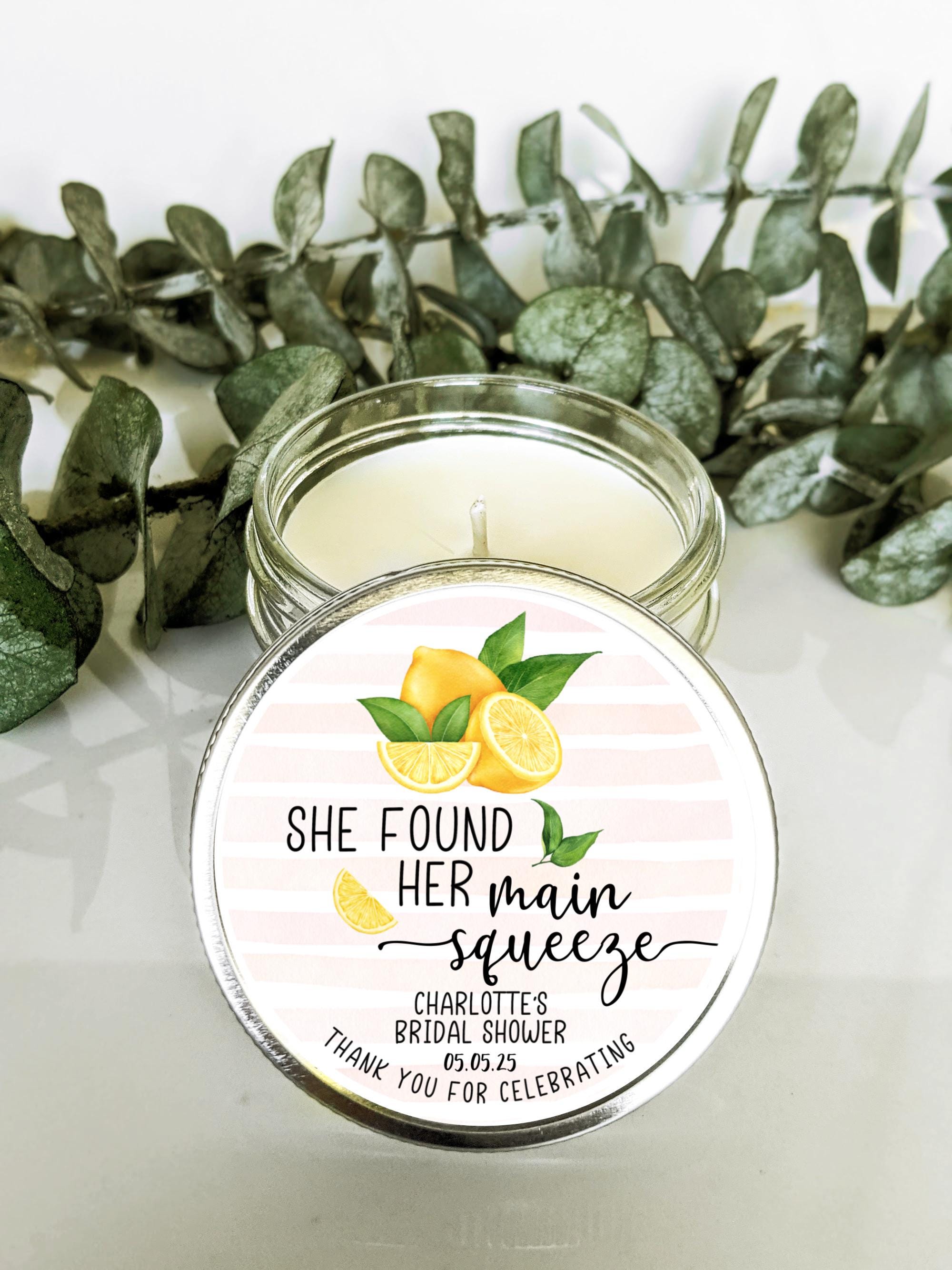 Personalized Bridal Shower Soy Candle Favor | She Found Her Main ...