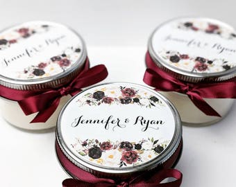 Wedding Favor Candles | 25 Mason Jar Favors | Bridal Shower | Wedding Candle Favor | Custom Wedding Favor | Baby Shower Favor | Custom Favor