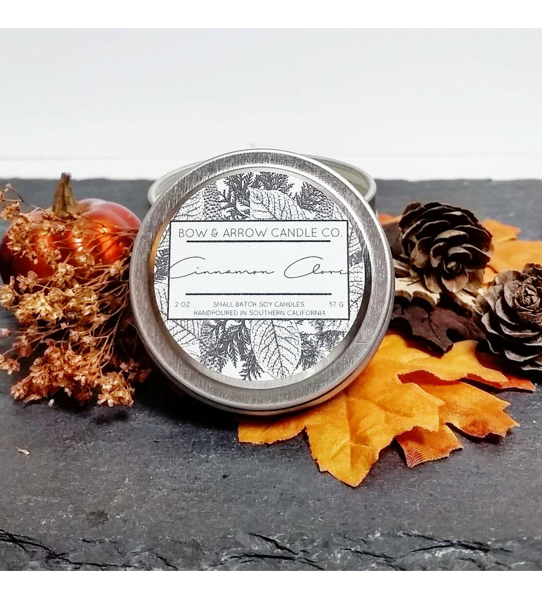 Clou de Girofle à La Cannelle 2 Oz Bougie | Bougie Noël Bougies d'hiver Soja Faits Main Au Clou Idée