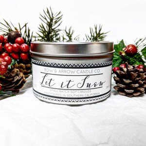Peppermint Vanilla Scented 8 oz Soy Candle | Winter Candle | Peppermint Scented | Soy Wax | Gift Idea | Vanilla Candle | Christmas Candle