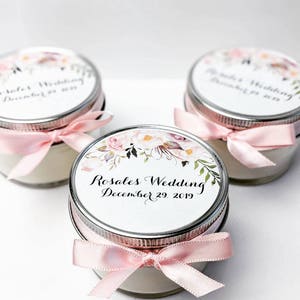 Wedding Favor Candles | Mason Jar Favors | Bridal Shower | Wedding Candle Favor | Custom Wedding Favor | Baby Shower Favor | Custom Favor