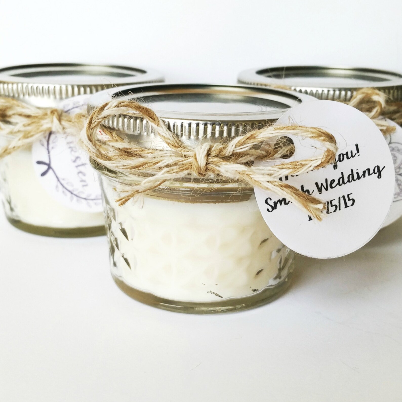 100 Wedding Favor Candles Mason Jar Favors Rustic Favors Etsy