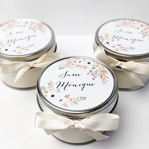 Wedding Favor Candles | Mason Jar Favors | Bridal Shower | Wedding Candle Favor | Custom Wedding Favor | Baby Shower Favor | Custom Favor