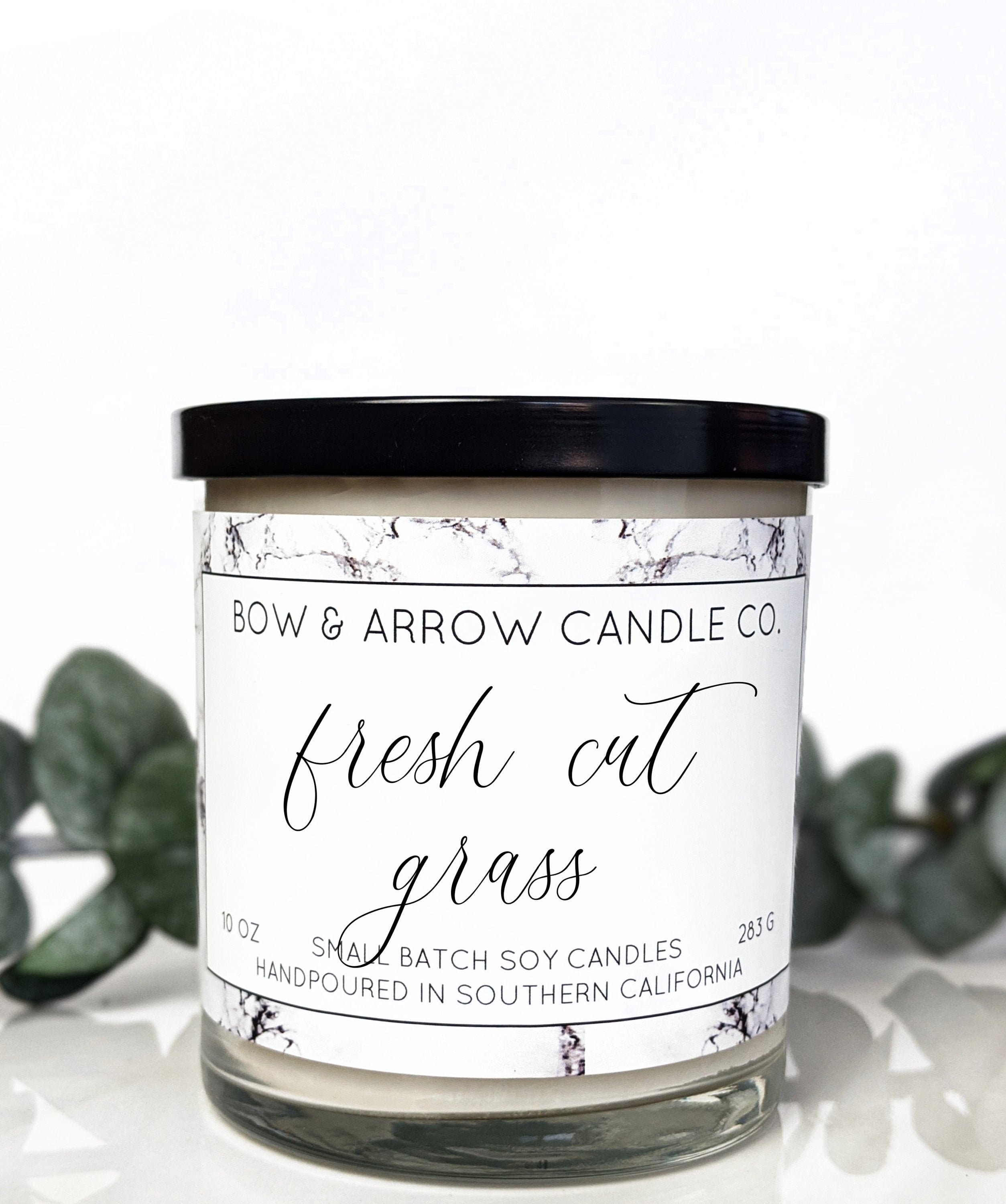 Soy Candle Fresh Cut Grass Scented | 10 oz Candle Jar | Grass Soy Candle | Soy Wax Candle | Man Candle | Eco Friendly Gift | Gifts Under 20
