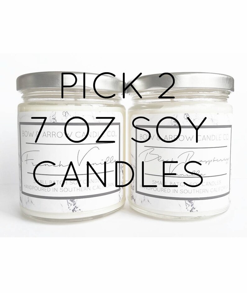 Pick Two 7 Oz. Soy Candle Jars Bulk Soy Candles Scented Etsy
