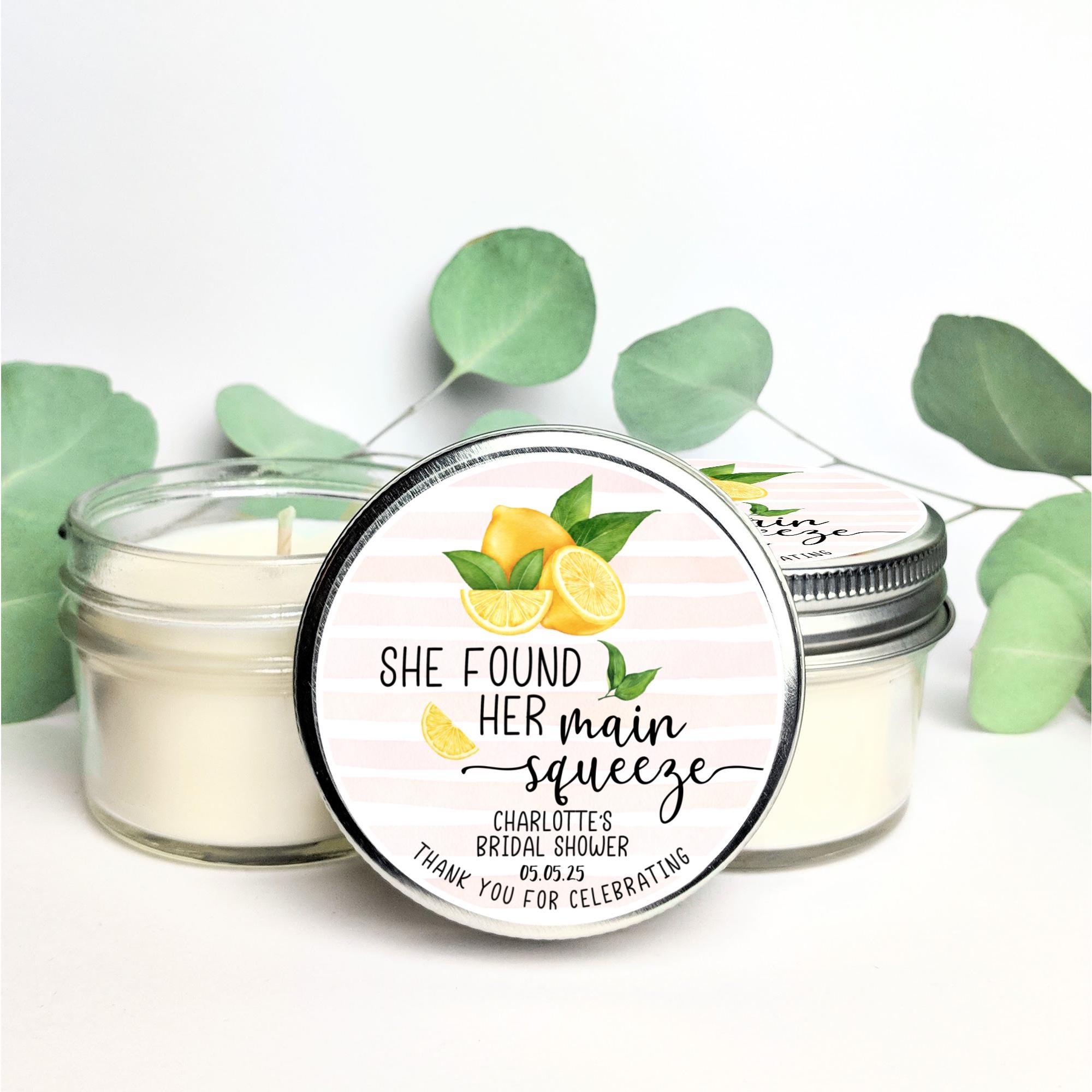 Personalized Bridal Shower Soy Candle Favor | She Found Her Main ...