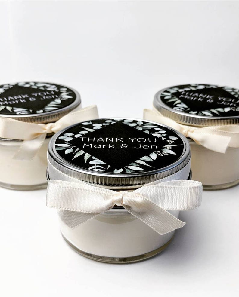 Wedding Favor Candles 50 Mason Jar Favors Botanical Favors Etsy