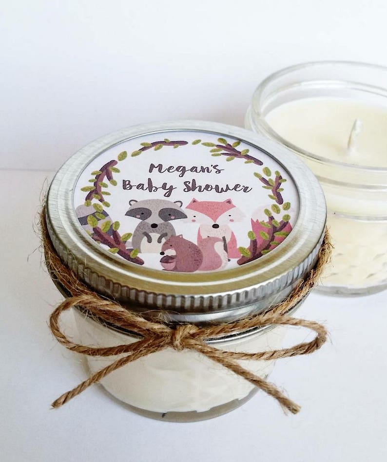 50 Baby Shower Favor Candles Mason Jar Favors Rustic Etsy