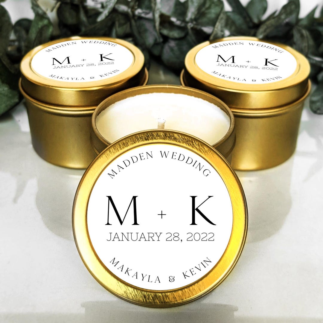 Bulk Custom Wedding Favor Candles | Personalized Wedding Favors ...