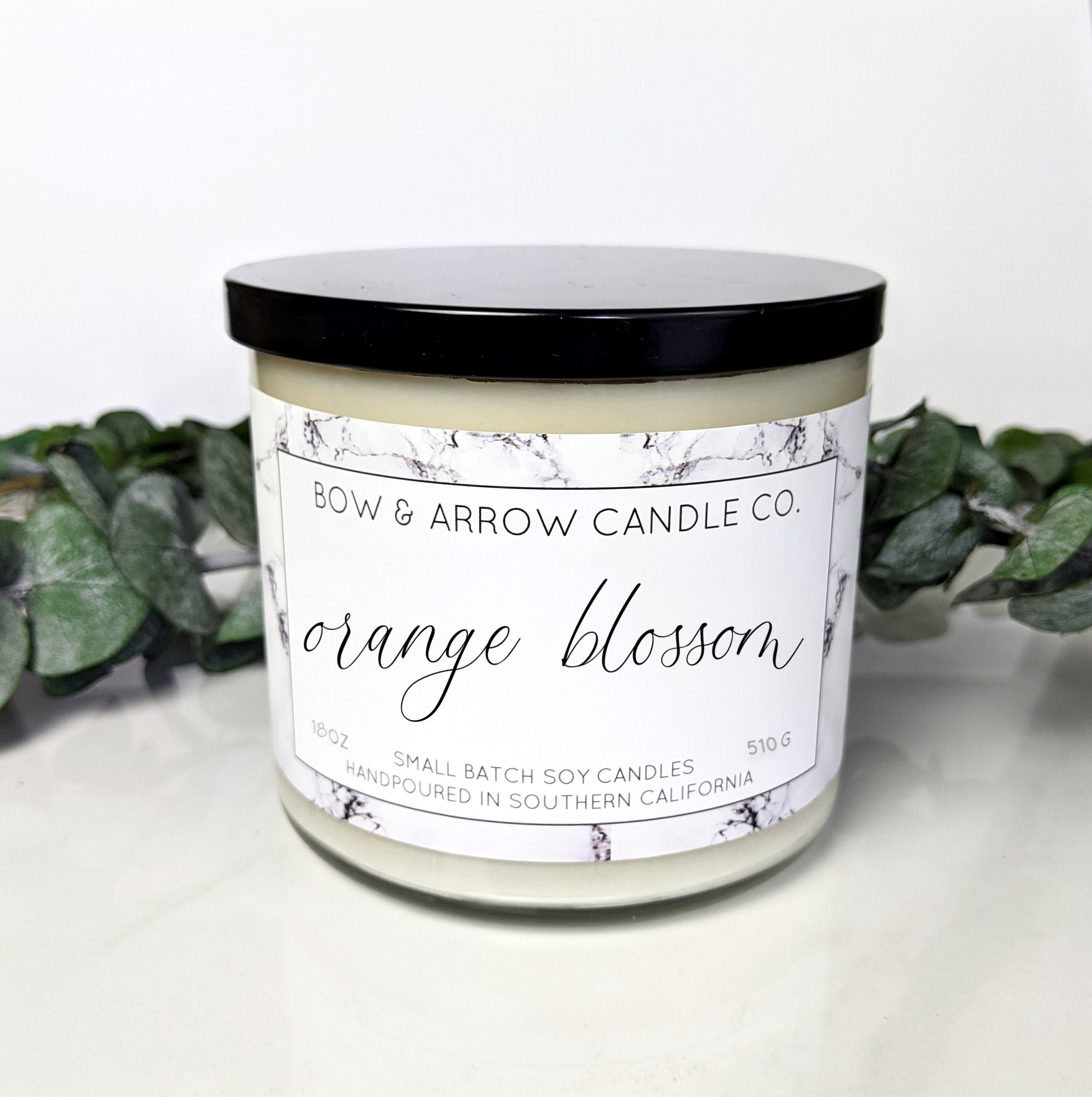 18 oz Natural Soy Candle Orange Blossom Scented | 18 oz Double Wick Candle | Soy Candle | Eco Friendly Gift | Neroli Candle | Fruity Floral