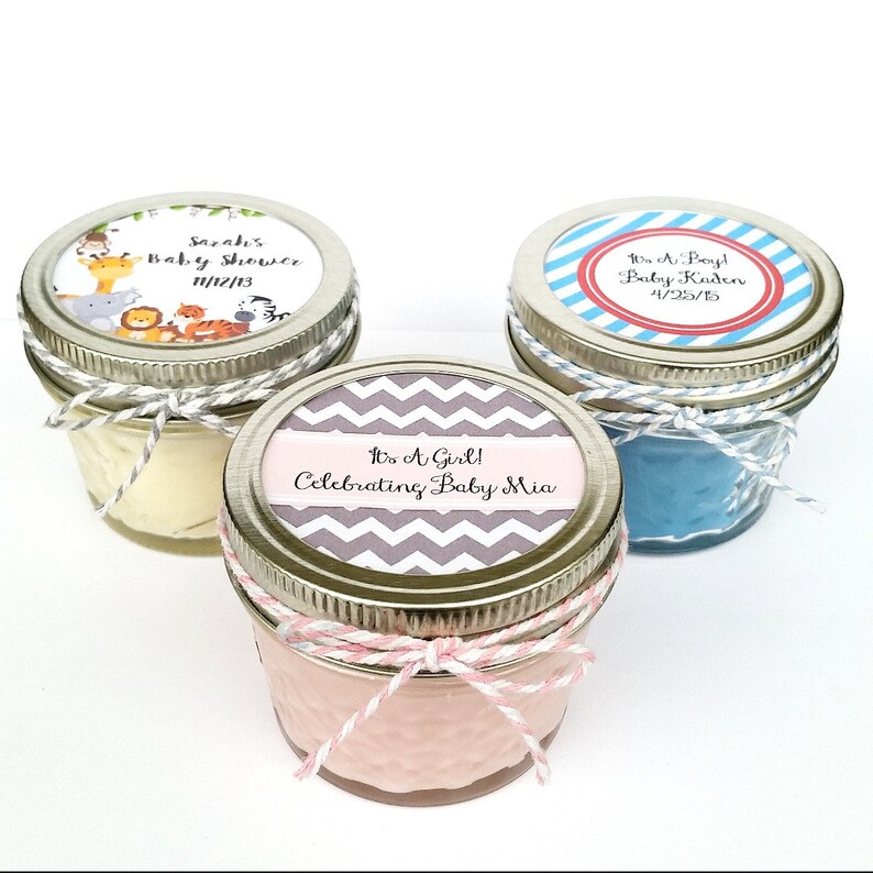 100 Baby Shower Favor Candles Mason Jar Favors Rustic Etsy