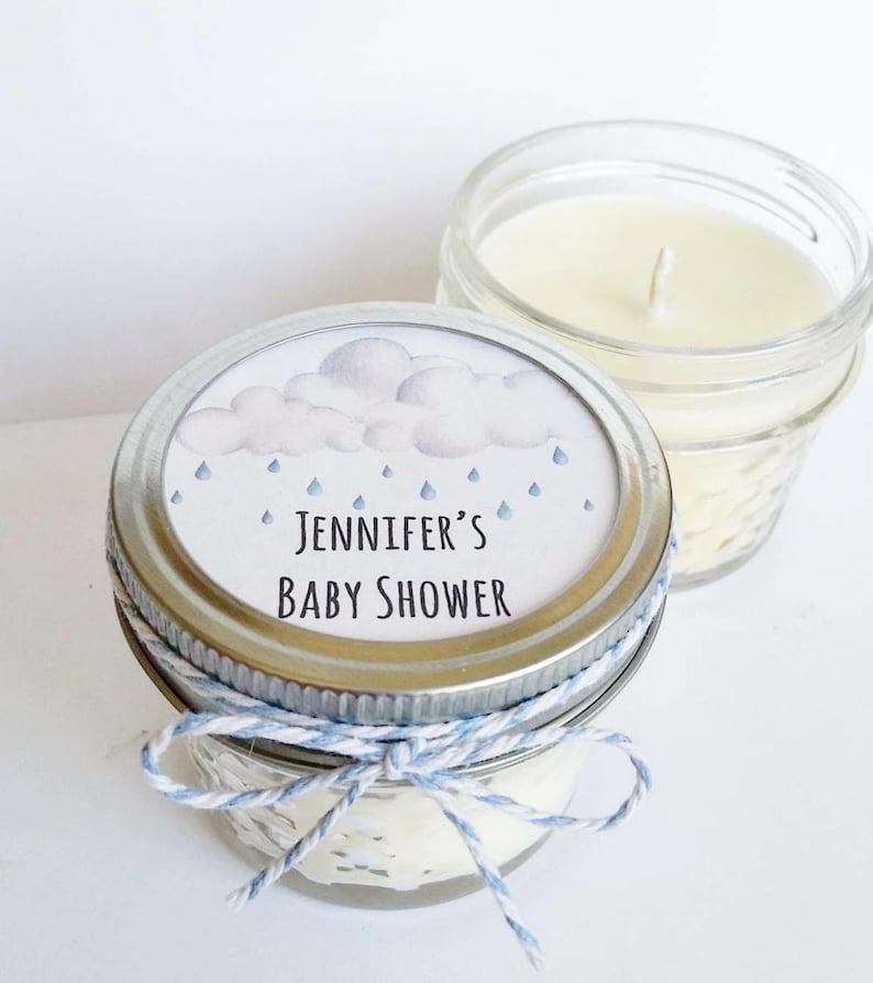 50 Baby Shower Favor Candles Mason Jar Favors Rustic Etsy