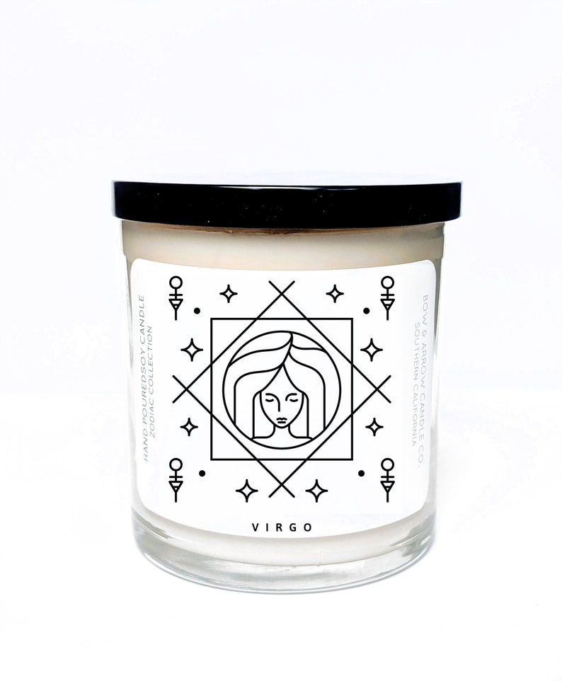 Virgo Candle Celestial Gift Idea Astrology Candles Soy Candles Zodiac Sign Constellation Candle Soy Candle Zodiac Collection
