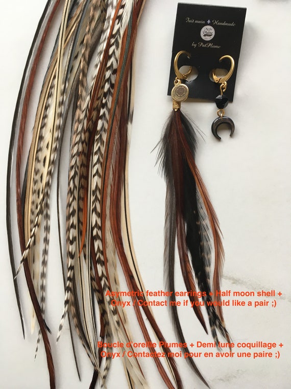 natural mixed 20 pack of fringe and bang feathers - Awesome Feathers - Feather  Hair Extensions - Feather Extensions