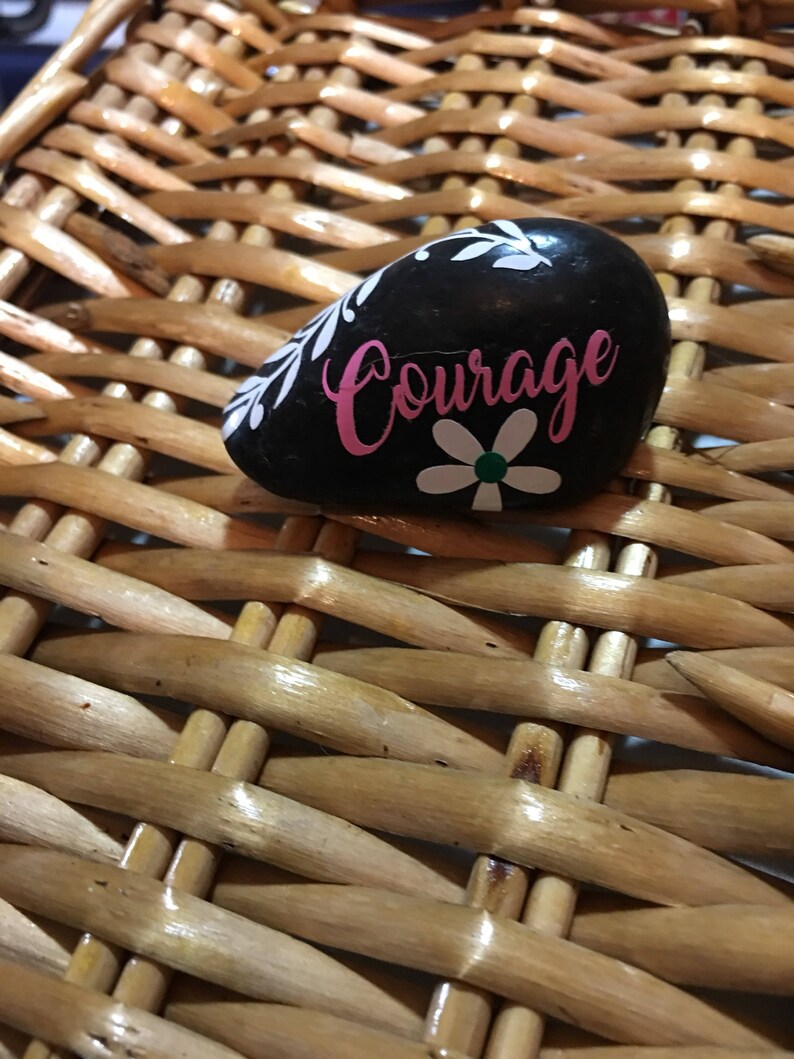 COURAGE Inspirational Stones / Rocks Etsy