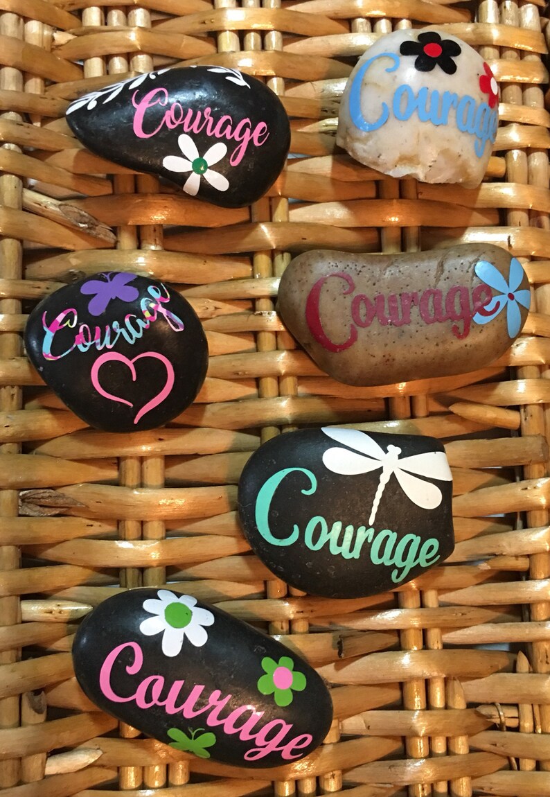 COURAGE Inspirational Stones / Rocks Etsy