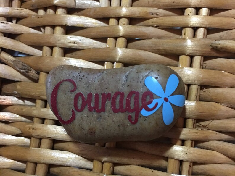 COURAGE Inspirational Stones / Rocks Etsy