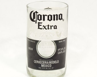 Upcycled Large Corona Drinking Glasses Tumbler 16oz