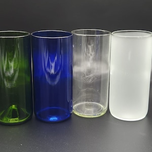 Flame Polished 20 oz Wine Bottle Wine Glass Tumbler Drinking Glass or Vase