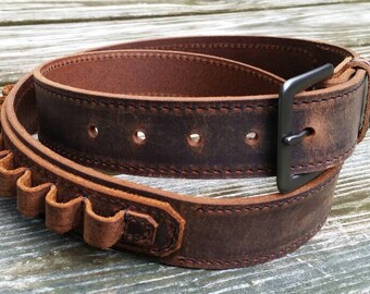 Full Grain Leather Cartridge  Belts