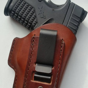 IWB Concealed Carry Springfield XDS Leather Holster image 1