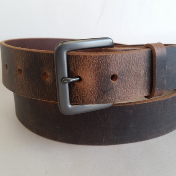 1-1/4" Full Grain Water Buffalo Leather Belt