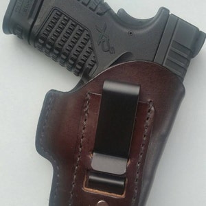 IWB Concealed Carry Springfield XDS Leather Holster image 3