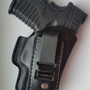 IWB Concealed Carry Springfield XDS Leather Holster image 4