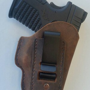 IWB Concealed Carry Springfield XDS Leather Holster image 2
