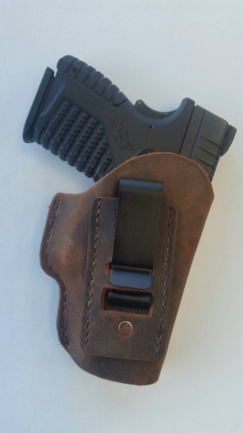 IWB Concealed Carry Springfield XDS Leather Holster image 2