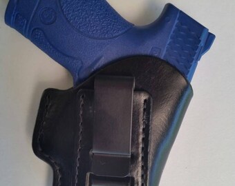 IWB Concealed Carry Smith and Wesson M&P Shield  Leather Holster