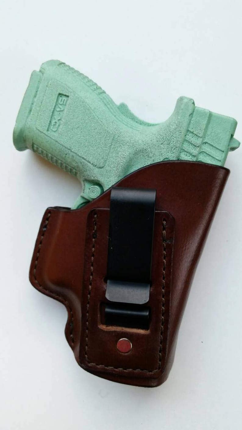 IWB Concealed Carry Springfield XD 40 Sub-Compact Leather Holster image 2